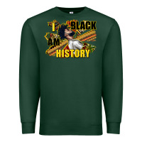 Sports Green i am black history Premium Sweatshirt - CowGirlArtShop