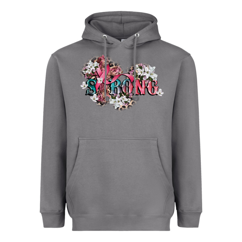 Strong Cancer Awareness Heavyweight Hoodie by CowGirlArtShop | Teevron