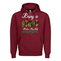 Burgundy Being A Mom Makes My Life Complete For dark Zipper Hoodie - Bettercallsaul