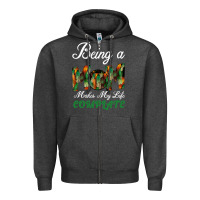 Charcoal Heather Being A Mom Makes My Life Complete For dark Zipper Hoodie - Bettercallsaul