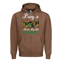 Chestnut Being A Mom Makes My Life Complete For dark Zipper Hoodie - Bettercallsaul