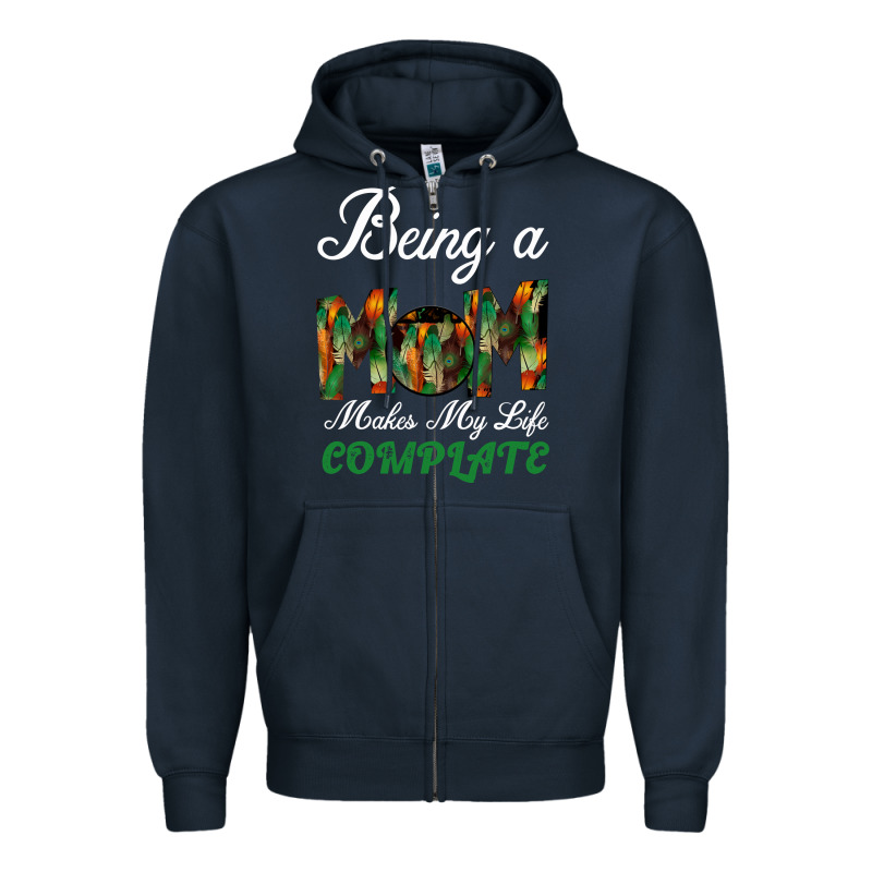 Being A Mom Makes My Life Complete For Dark Zipper Hoodie by Bettercallsaul | Teevron