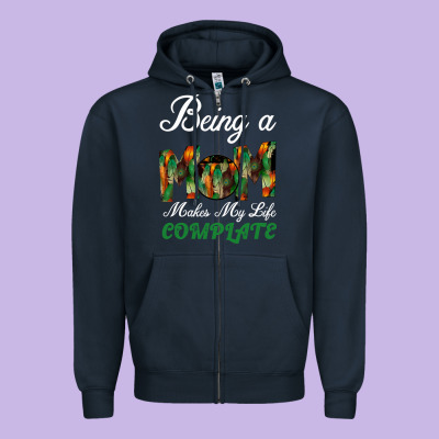 Being A Mom Makes My Life Complete For Dark Zipper Hoodie Designed By Bettercallsaul