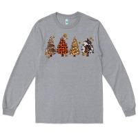 Heather Grey howdy christmas trees Long Sleeve Tee - MaliasSmallBusiness