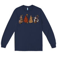 Navy howdy christmas trees Long Sleeve Tee - MaliasSmallBusiness