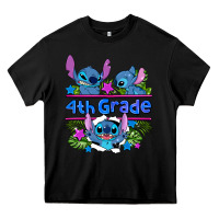 Black preview flower stitch 4 th grade Heavy Core Tee - AdoDesignShop