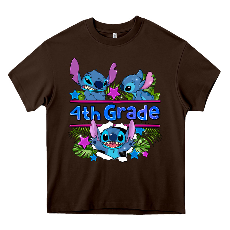 Preview Flower Stitch 4 Th Grade Heavy Core Tee by AdoDesignShop | Teevron