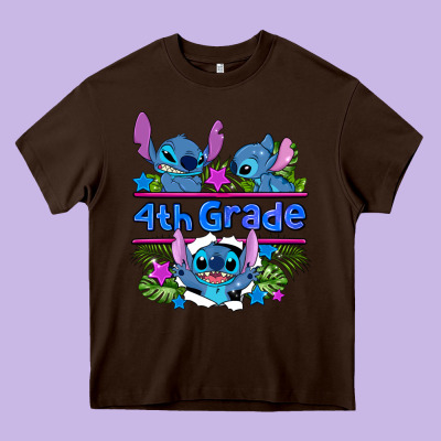 Preview Flower Stitch 4 Th Grade Heavy Core Tee Designed By Adodesignshop