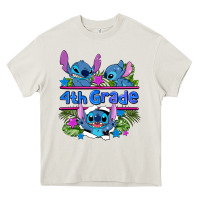 Cream preview flower stitch 4 th grade Heavy Core Tee - AdoDesignShop