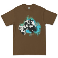 Cacao cowhide turquoise patch Premium Tee - AdoDesignShop