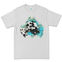 Dove Grey cowhide turquoise patch Premium Tee - AdoDesignShop