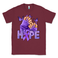 Burgundy Hope all Cancers nails Classic Tee - NancyCooperArtShop