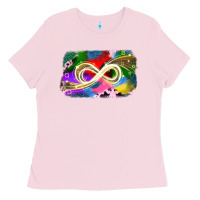 Bubblegum Pink infinity symbol autism Ladies Tee - JahusDesignShop