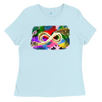 Baby Blue infinity symbol autism Ladies Tee - JahusDesignShop