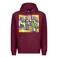 Burgundy bead up bitches Premium Hoodie - CowGirlArtShop
