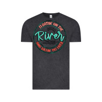 Vintage Black floatin on the river killin my liver Vintage Tee - MaliasSmallBusiness