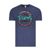 Vintage Denim floatin on the river killin my liver Vintage Tee - MaliasSmallBusiness