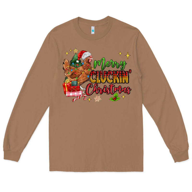 Merry Cluckin' Christmas Long Sleeve Tee by MaliasSmallBusiness | Teevron