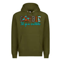 Army Green gobble til tou wobble Premium Hoodie - JahusDesignShop
