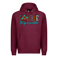 Burgundy gobble til tou wobble Premium Hoodie - JahusDesignShop