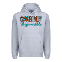 Heather Grey gobble til tou wobble Premium Hoodie - JahusDesignShop