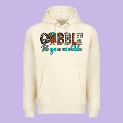 Gobble Til Tou Wobble Premium Hoodie Designed By Jahusdesignshop