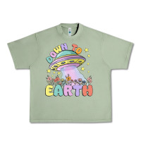 Oil Green down to earth Urban Heavy Tee - MaliasSmallBusiness