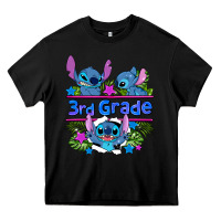 Black preview flower stitch 3rd grade Heavy Core Tee - AdoDesignShop