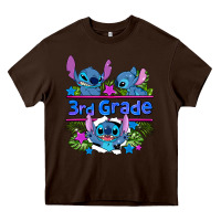 Chocolate Brown preview flower stitch 3rd grade Heavy Core Tee - AdoDesignShop