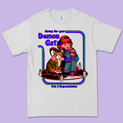 Caring For Your Demon Cat Tshirt Premium Tee Designed By Bettercallsaul