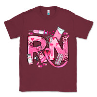 Burgundy breast cancer rn registered nurse Classic Tee - JahusDesignShop
