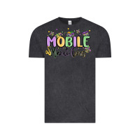 Vintage Black mobile mardi gras Vintage Tee - MaliasSmallBusiness