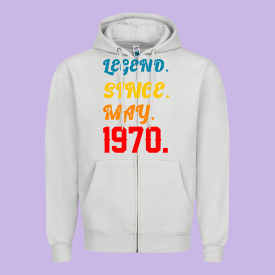 Legend Since May 1970 Zipper Hoodie Designed By Bettercallsaul