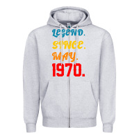 Heather Grey Legend Since May 1970 Zipper Hoodie - Bettercallsaul