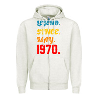 Oatmeal Heather Legend Since May 1970 Zipper Hoodie - Bettercallsaul