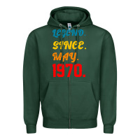 Sports Green Legend Since May 1970 Zipper Hoodie - Bettercallsaul
