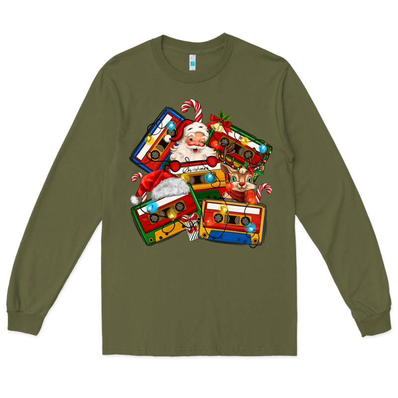 Christmas Cassette Tapes Long Sleeve Tee by MaliasSmallBusiness | Teevron