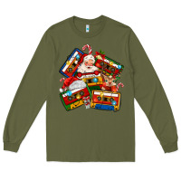 Army Green christmas cassette tapes Long Sleeve Tee - MaliasSmallBusiness