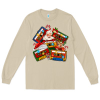 Mushroom christmas cassette tapes Long Sleeve Tee - MaliasSmallBusiness