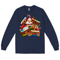 Navy christmas cassette tapes Long Sleeve Tee - MaliasSmallBusiness