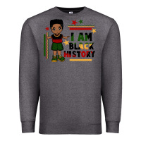 Charcoal Heather i am black history black boy  juneteenth Premium Sweatshirt - CowGirlArtShop