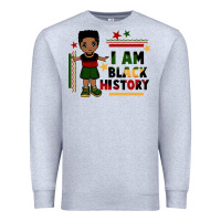 Heather Grey i am black history black boy  juneteenth Premium Sweatshirt - CowGirlArtShop