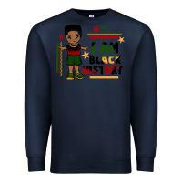 Navy i am black history black boy  juneteenth Premium Sweatshirt - CowGirlArtShop