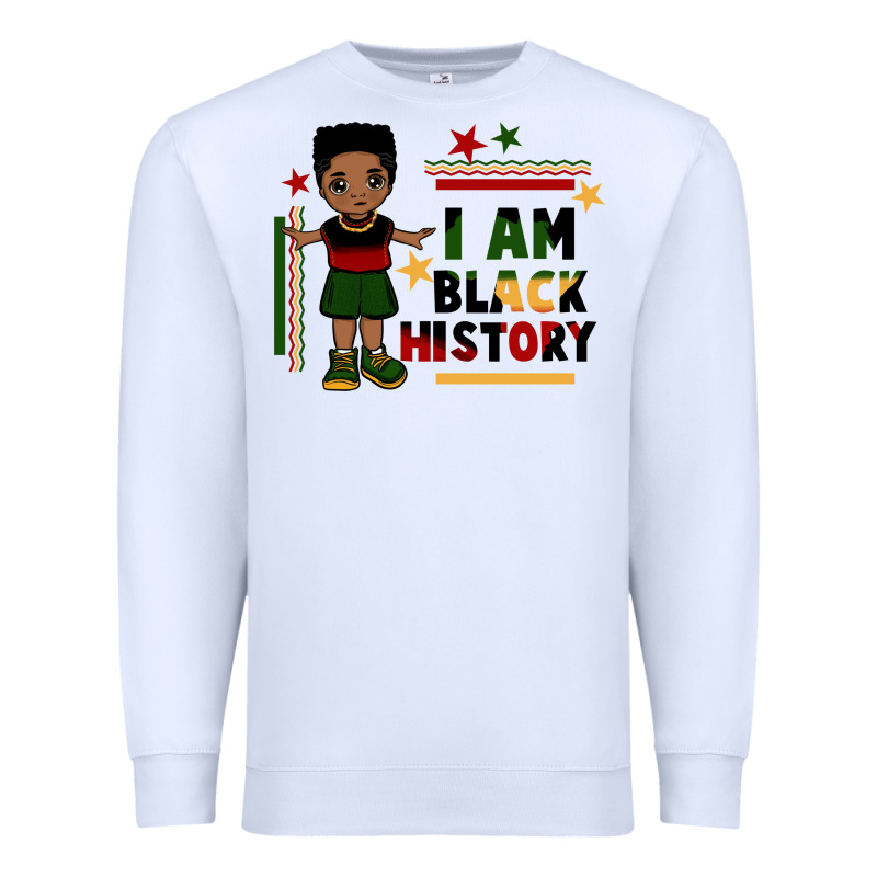 I Am Black History Black Boy  Juneteenth Premium Sweatshirt by CowGirlArtShop | Teevron