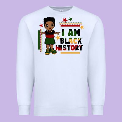 I Am Black History Black Boy  Juneteenth Premium Sweatshirt Designed By Cowgirlartshop