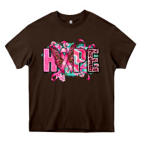 Chocolate Brown hope with butterfly's Heavy Core Tee - AdoDesignShop