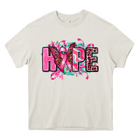 Cream hope with butterfly's Heavy Core Tee - AdoDesignShop