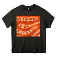Asphalt orange glitter heart Heavy Core Tee - JahusDesignShop