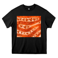 Black orange glitter heart Heavy Core Tee - JahusDesignShop