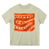 Mossy orange glitter heart Heavy Core Tee - JahusDesignShop